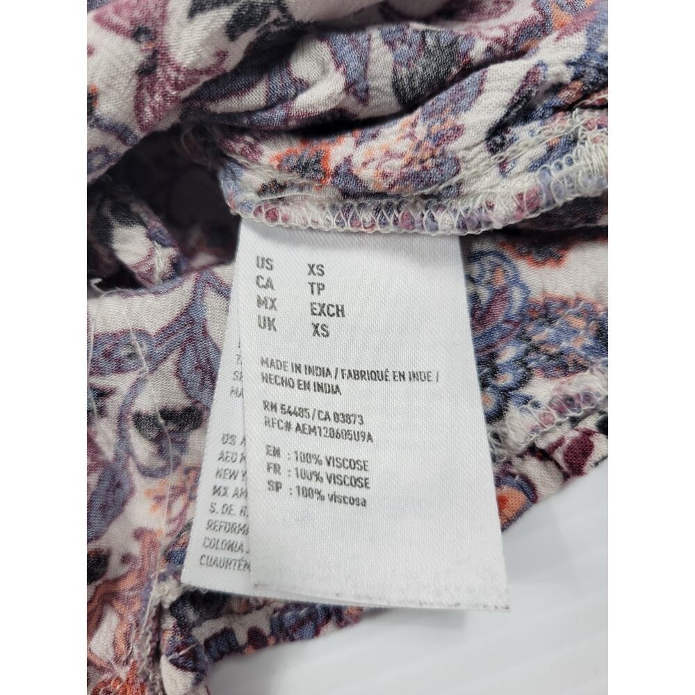 American Eagle Paisley Live Your Life Bohemian Style Floral Romper Womens XS - Picture 6 of 12